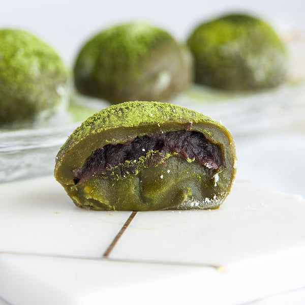 Matcha Red Bean Mochi