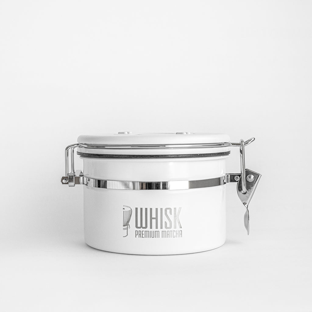 WHISK tea canister / matt white