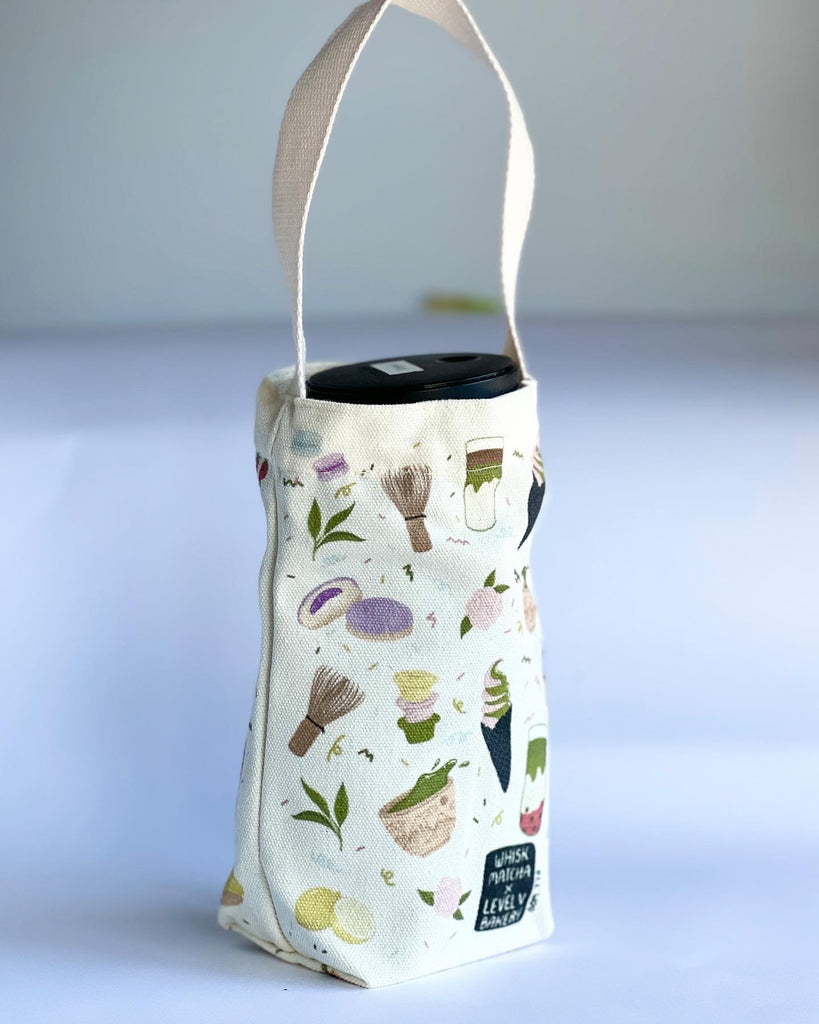 Mini Canvas Tote Bag (Cup Holder)