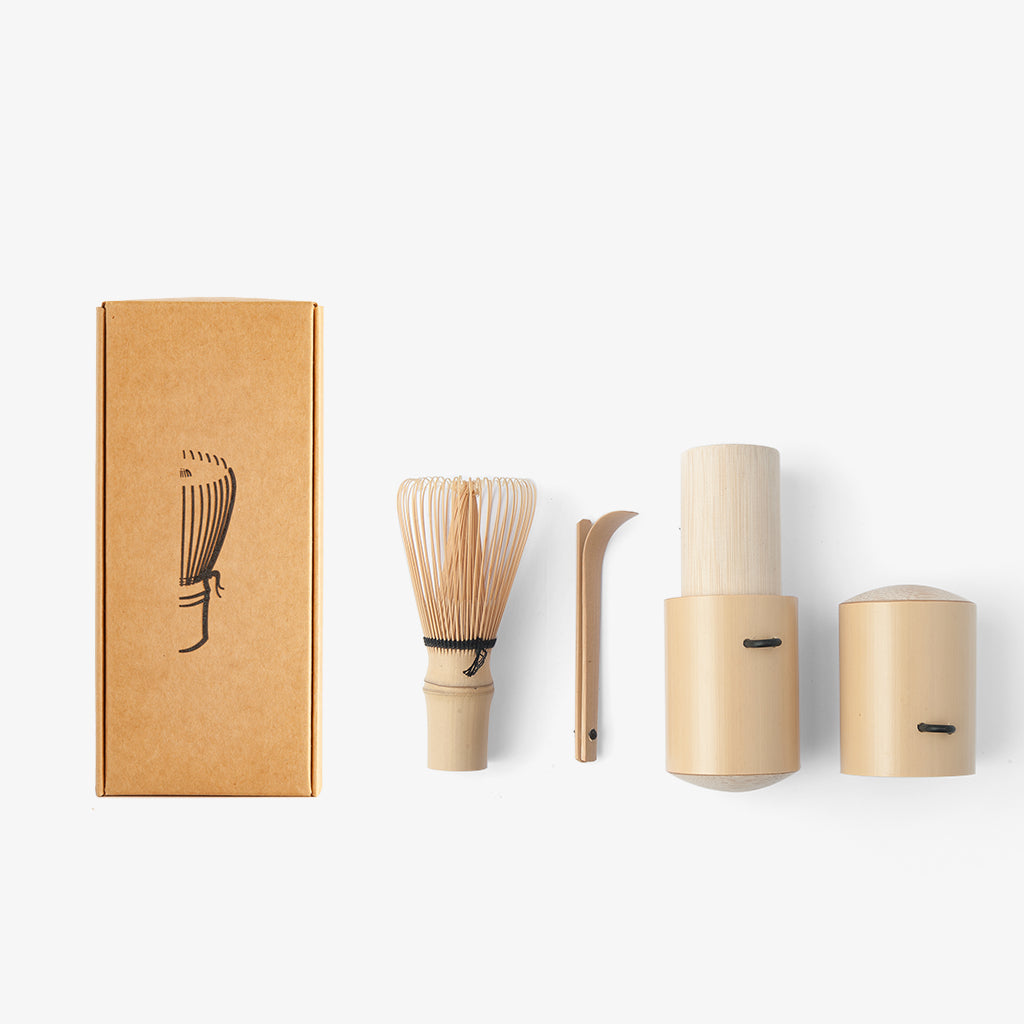 BambooMN Matcha Whisk Set - Golden Chasen (Tea Whisk) + Chashaku (Hooked Bamboo  Scoop) + Tea Spoon - 1 Set - Premium Matcha Set to Prepare a Traditio -  Imported Products from USA - iBhejo