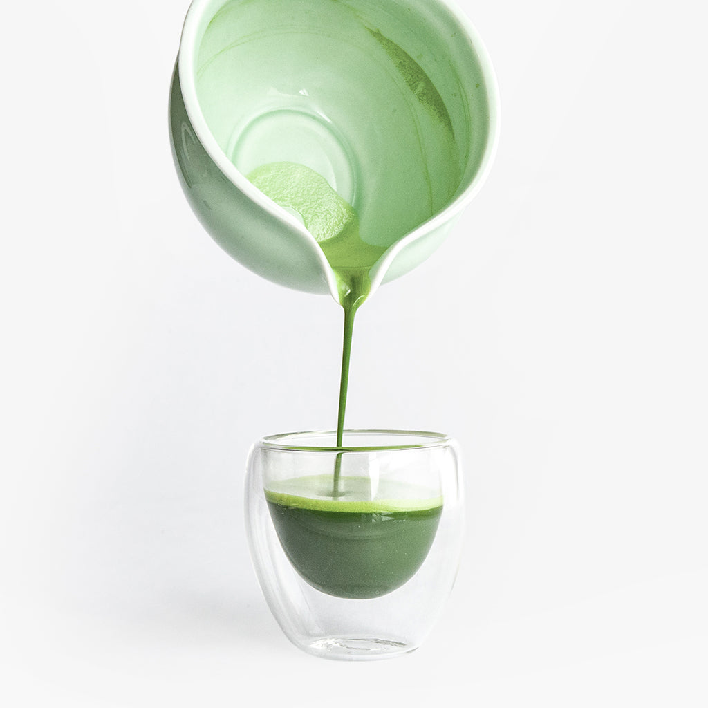 NEW! Ceramic Matcha Bowl with Pouring Spout & a Bamboo Scoop